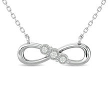 Diamond 1/20 ct tw Infinity Pendant in Sterling Silver
