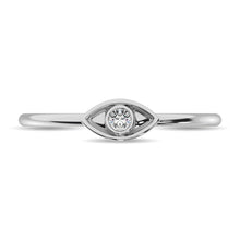 Diamond 1/20 ct tw Eye Ring in 10K White Gold