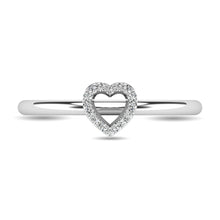 Diamond 1/20 ct tw Heart Ring in 10K White Gold