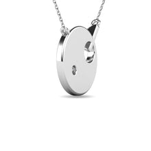 Diamond 1/20 ct tw Disc Necklace in 10K White Gold