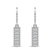 Diamond 1/2 ct tw Bar Earrings in 14K White Gold