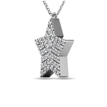 Diamond 1/8 ct tw Star Pendant in 10K White Gold