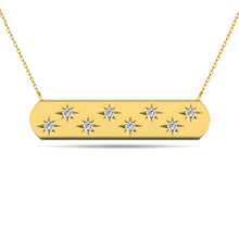 Diamond 1/8 ct tw Bar Pendant in 14K Yellow Gold