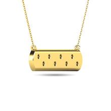 Diamond 1/8 ct tw Bar Pendant in 14K Yellow Gold