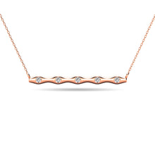 Diamond 1/20 ct tw Bar Necklace in 10K Rose Gold