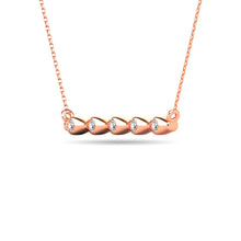 Diamond 1/20 ct tw Bar Necklace in 10K Rose Gold