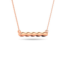 Diamond 1/20 ct tw Bar Necklace in 10K Rose Gold