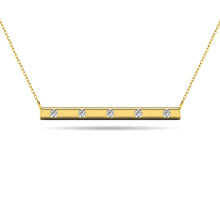 Diamond 1/20 ct tw Bar Necklace in 10K Yellow Gold