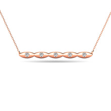 Diamond 1/20 ct tw Bar Necklace in 10K Rose Gold