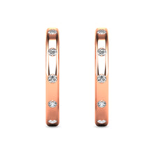 Diamond 1/10 ct tw Hoop Earrings in 10K Rose Gold