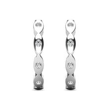 Diamond 1/10 ct tw Hoop Earrings in 10K White Gold