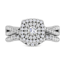 Diamond 1 Ct.Tw. Round Cut Bridal Ring in 14K White Gold