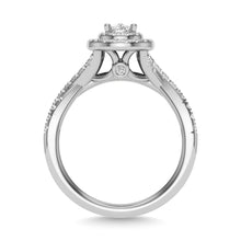 Diamond 1 Ct.Tw. Pear Cut Bridal Ring in 14K White Gold