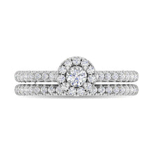 Diamond 3/4 Ct.Tw. Round Cut Bridal Ring in 14K White Gold