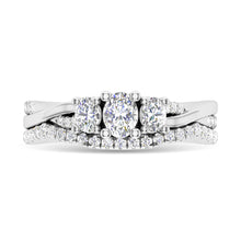Diamond 1 Ct.Tw. Round Cut Bridal Ring in 14K White Gold