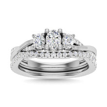 Diamond 1 Ct.Tw. Round Cut Bridal Ring in 14K White Gold
