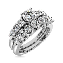 Diamond 2 ct tw Round Cut Bridal Ring in 14K White Gold