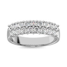 Diamond 1 ct tw Round Cut Two Row Ring in 14K White Gold