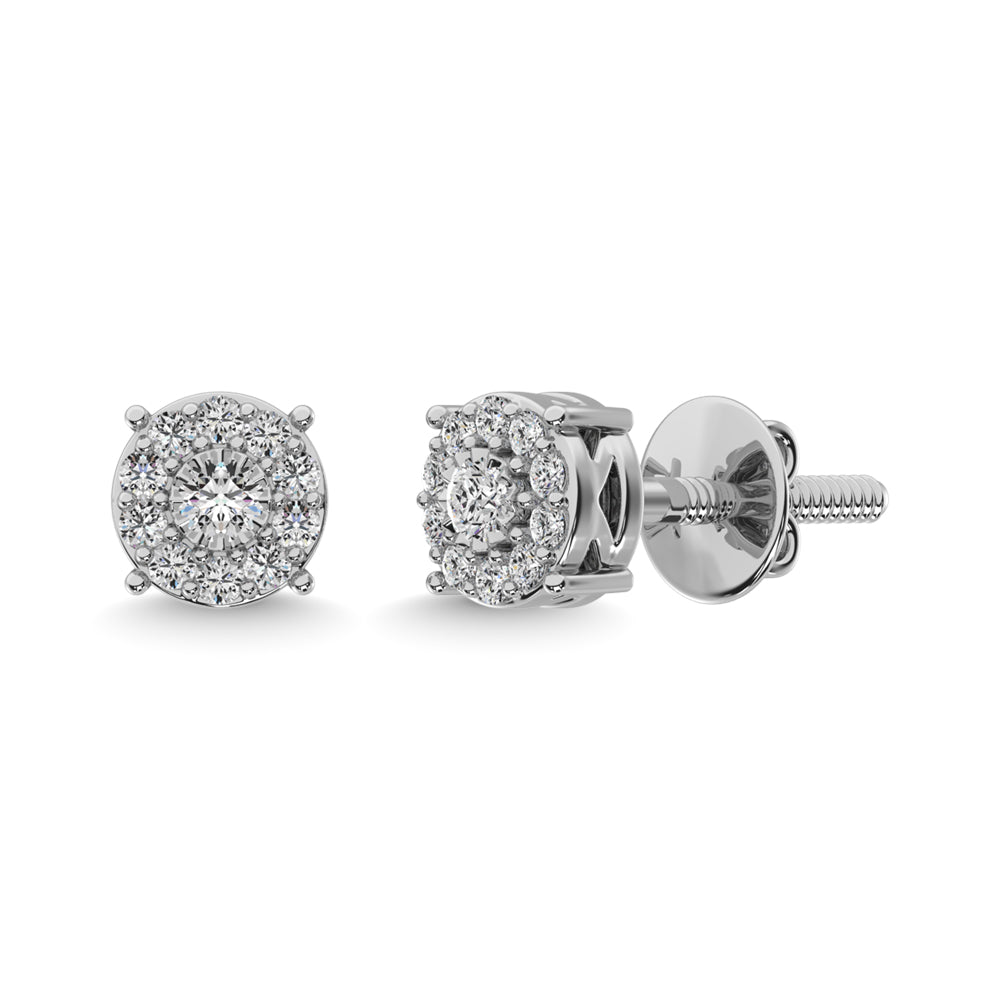 Diamond 1/20 ct tw Fashion Earrings in Sterling Silver