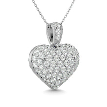 Diamond 2 ct tw Heart Pendant in 10K White Gold