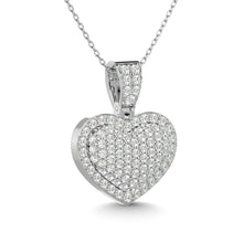Diamond 2 ct tw Heart Pendant in 10K White Gold