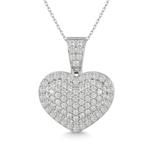 Diamond 1 ct tw Heart Pendant in 10K White Gold