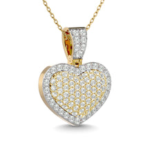Diamond 1 ct tw Heart Pendant in 10K Yellow Gold With White Gold Touch