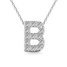 Diamond 1/8 Ct.Tw. Letter B Pendant in 14K White Gold