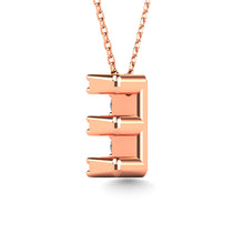 Diamond 1/10 Ct.Tw. Letter E Pendant in 14K Rose Gold