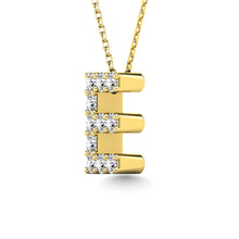 Diamond 1/10 Ct.Tw. Letter E Pendant in 14K Yellow Gold