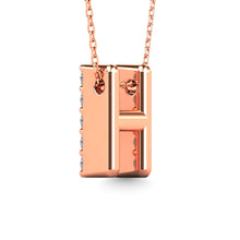 Diamond 1/8 Ct.Tw. Letter H Pendant in 14K Rose Gold