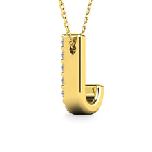 Diamond 1/10 Ct.Tw. Letter J Pendant in 14K Yellow Gold