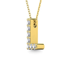 Diamond 1/20 Ct.Tw. Letter L Pendant in 14K Yellow Gold