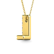 Diamond 1/20 Ct.Tw. Letter L Pendant in 14K Yellow Gold