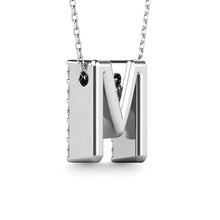 Diamond 1/6 Ct.Tw. Letter M Pendant in 14K White Gold