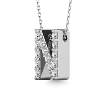 Diamond 1/6 Ct.Tw. Letter N Pendant in 14K White Gold