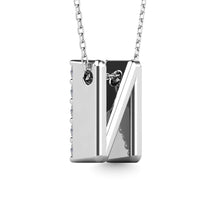 Diamond 1/6 Ct.Tw. Letter N Pendant in 14K White Gold