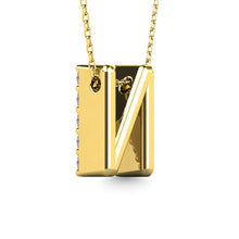 Diamond 1/6 Ct.Tw. Letter N Pendant in 14K Yellow Gold
