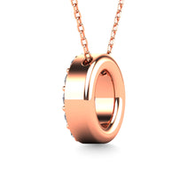 Diamond 1/8 Ct.Tw. Letter O Pendant in 14K Rose Gold