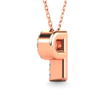 Diamond 1/10 Ct.Tw. Letter P Pendant in 14K Rose Gold