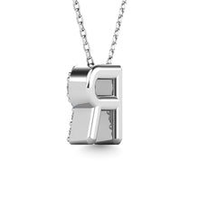 Diamond 1/8 Ct.Tw. Letter R Pendant in 14K White Gold