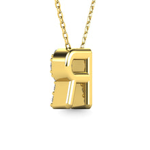 Diamond 1/8 Ct.Tw. Letter R Pendant in 14K Yellow Gold