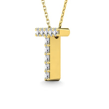 Diamond 1/10 Ct.Tw. Letter T Pendant in 14K Yellow Gold