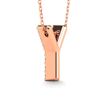 Diamond 1/10 Ct.Tw. Letter Y Pendant in 14K Rose Gold