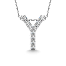 Diamond 1/10 Ct.Tw. Letter Y Pendant in 14K White Gold