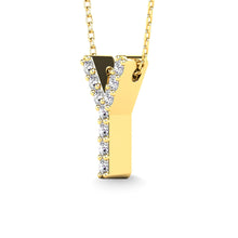 Diamond 1/10 Ct.Tw. Letter Y Pendant in 14K Yellow Gold