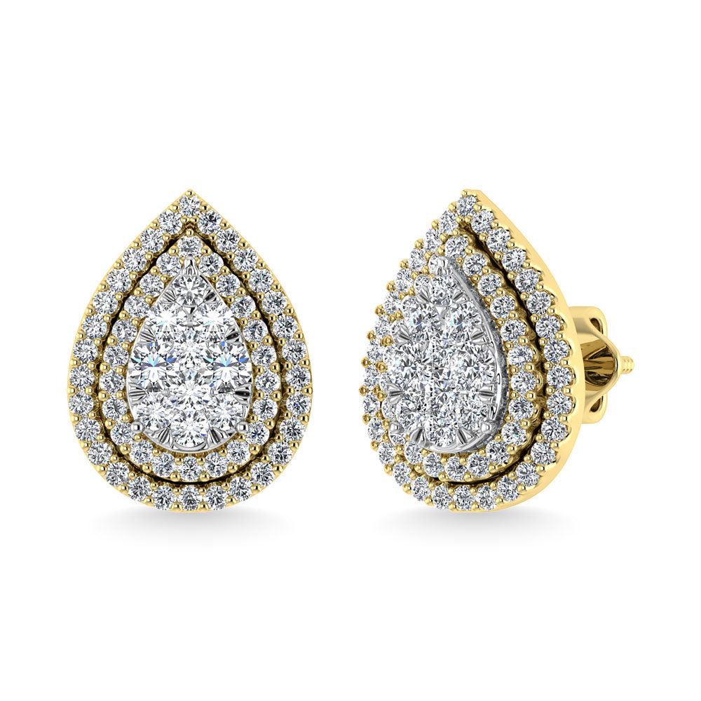 Diamond 7/8 Ct.Tw. Fashion Earrings in 14K Yellow Gold