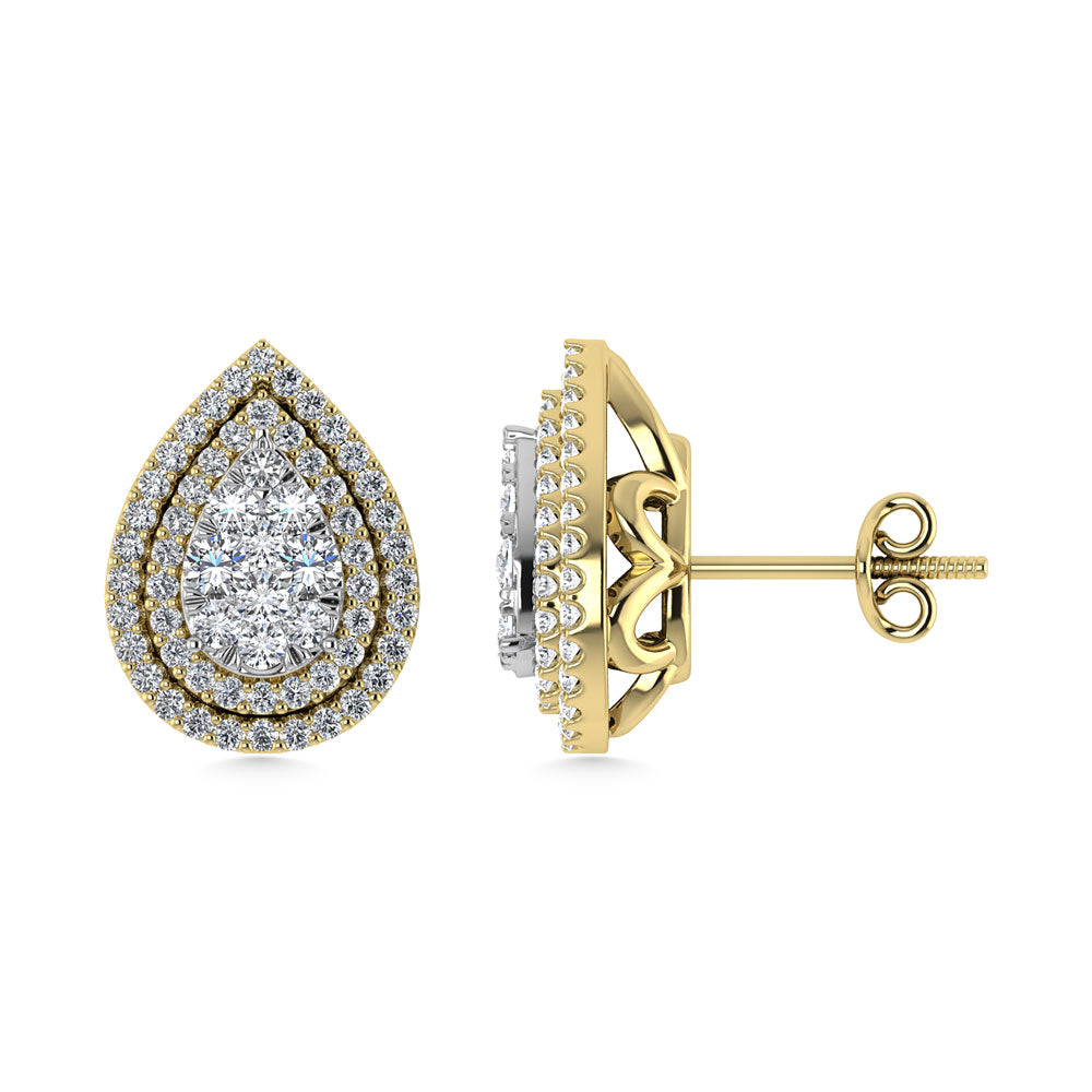 Diamond 7/8 Ct.Tw. Fashion Earrings in 14K Yellow Gold