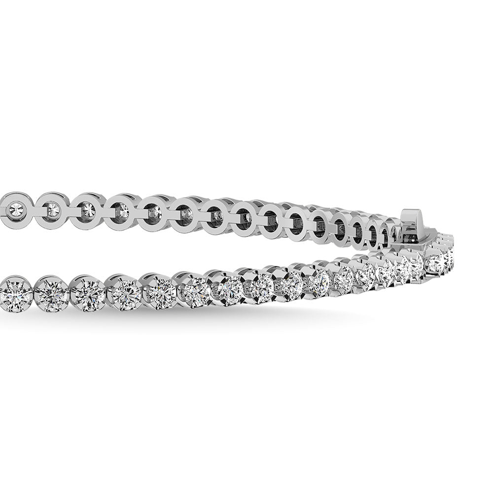 Diamond 1 Ct.Tw. 10K White Gold  Tennis Bracelet