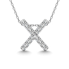Diamond 1/8 Ct.Tw. Letter X Pendant in 14K White Gold